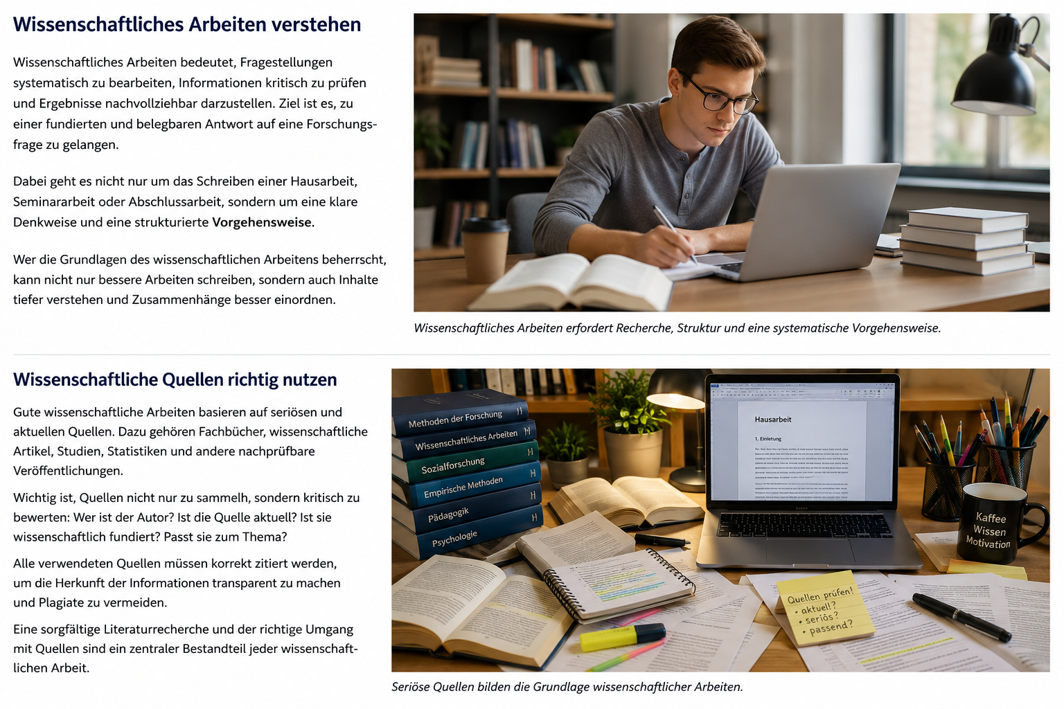 Student arbeitet konzentriert an einer wissenschaftlichen Arbeit am Laptop.